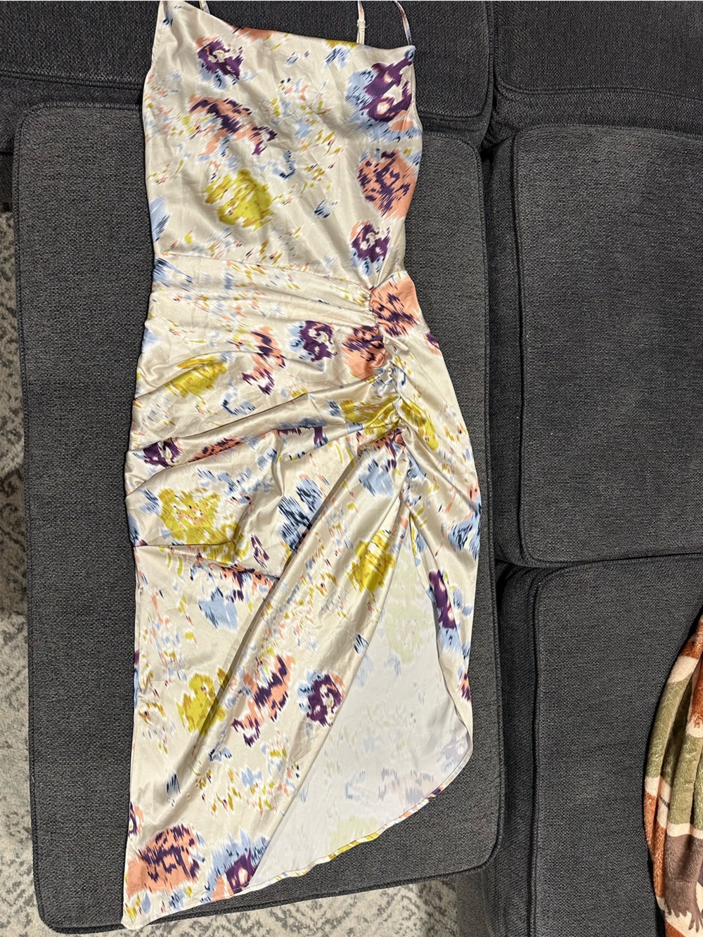Cider Cream Floral Dress with Knot Detail